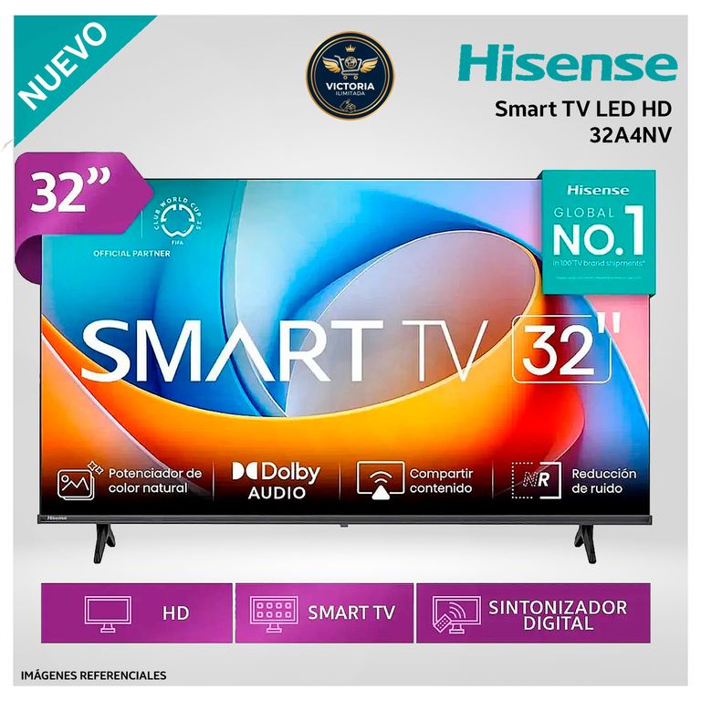 Televisor 32 Pulg. Smart TV LED HD 32A4NV