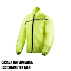 LS2 - CASACA IMPERMEABLE COMMUTER MAN FLUOR