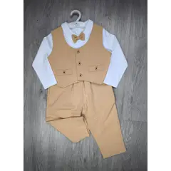 BANNITAS - Terno de niño LIAM Vainilla