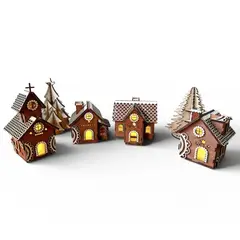 GENERICO - Casitas Edw-Art Studio Modelo Villa Casitas Decorativas iluminadas