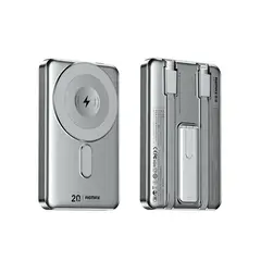 REMAX - Power Bank Magnético 10000mAh Carga Inalámbrica con Soporte Integrado