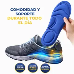 GENERICO - Plantillas 4d acolchadas para zapatillas con amortiguación soporte de arco y alivio de fatiga