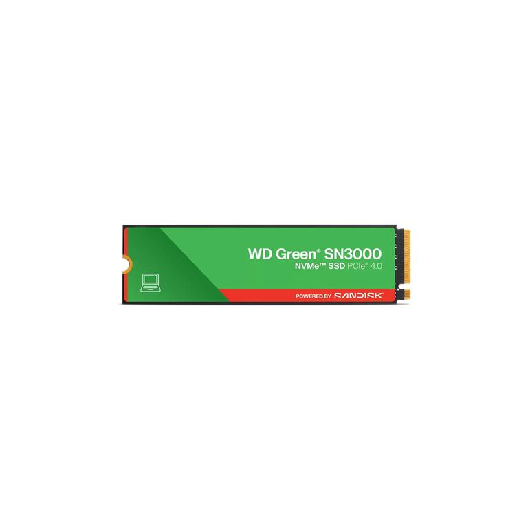 Unidad en Estado Sólido WD Green SN3000 1TB M.2 2280 PCIe 4.0 x4 NVMe SSD (WDS100T4G0E)