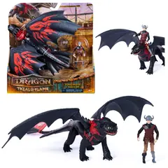 DRAGONS - Figura de Accion Chimuelo Rojo e Hipo Vikingo Como entrenar a tu dragon