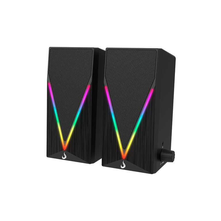 Parlante Para Computadora RGB Con Luces Rítmica