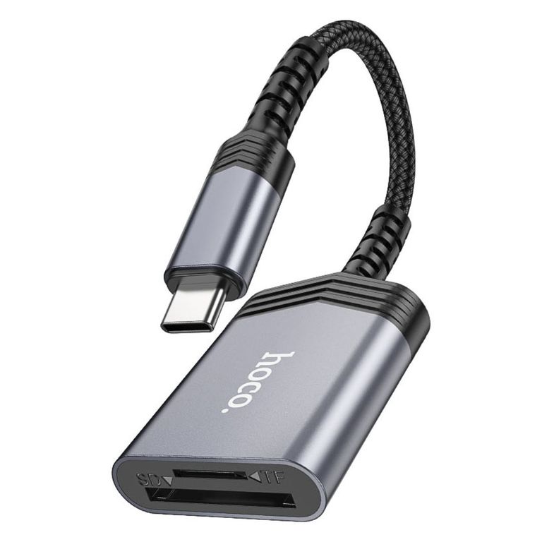 Lector de Tarjetas USB Tipo C a SD y Micro SD UA25 OTG 480 Mbps hasta 2TB