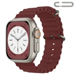 OEM - Correa Ocean Ultra para Apple Watch Color Vino Hebilla Ajustable Titanio