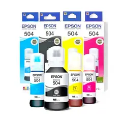 EPSON - Tintas 504 Ecotank para L4150 L4160 L6171 Colores y Negro