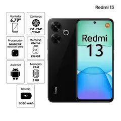 XIAOMI - Celular Redmi 13 8GB RAM + 256GB