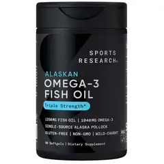 GENERICO - Sports Research Omega-3 Fish Oil Triple Strength 90 cápsulas