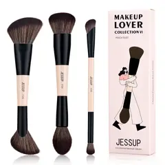 JESSUP BEAUTY - Set 6-3 Brochas Dobles Rostro Peach Dust T508 -
