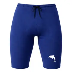 AQUA&MODA - SHORT DE NATACIÓN DE LICRA AZUL MARINO CON PROTECCIÓN UV AQUAMODA SNLAQADLBR DELFIN BLANCO REFLEC