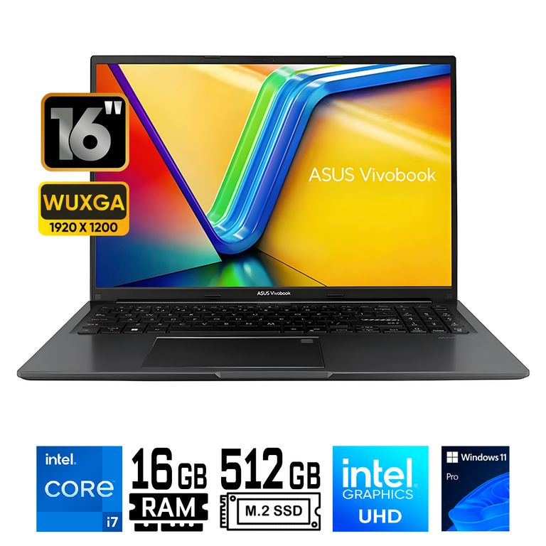 Laptop Vivobook 16 i,ntel Core i7 13va Gen, Ram 16GB, SSD 512, 16 FHD, TN FreeDos