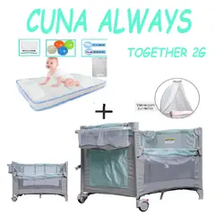 INFANTI - Nueva Cuna Colecho Always Together 2G Cochon Celeste-Verde