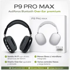 OEM - Audífonos Inalámbricos P9 Pro Max Over-Hear Negro