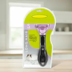GENERICO - CEPILLO DESLANADOR PARA GATOS - PELO LARGO