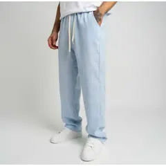 MONDOARMY - Pantalón de Lino JS Hombre Confort Premium -