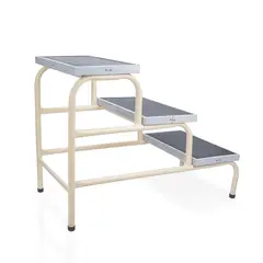 GENERICO - Escalera Escalinata de 3 Peldaños Metal Pintado