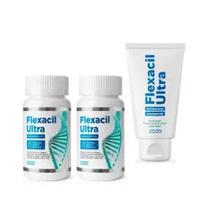 FLEXACIL - 2 ULTRA CAPSULAS + 1 ULTRA CREMA - Alivio Rápido y Natural para el Dolor Articular