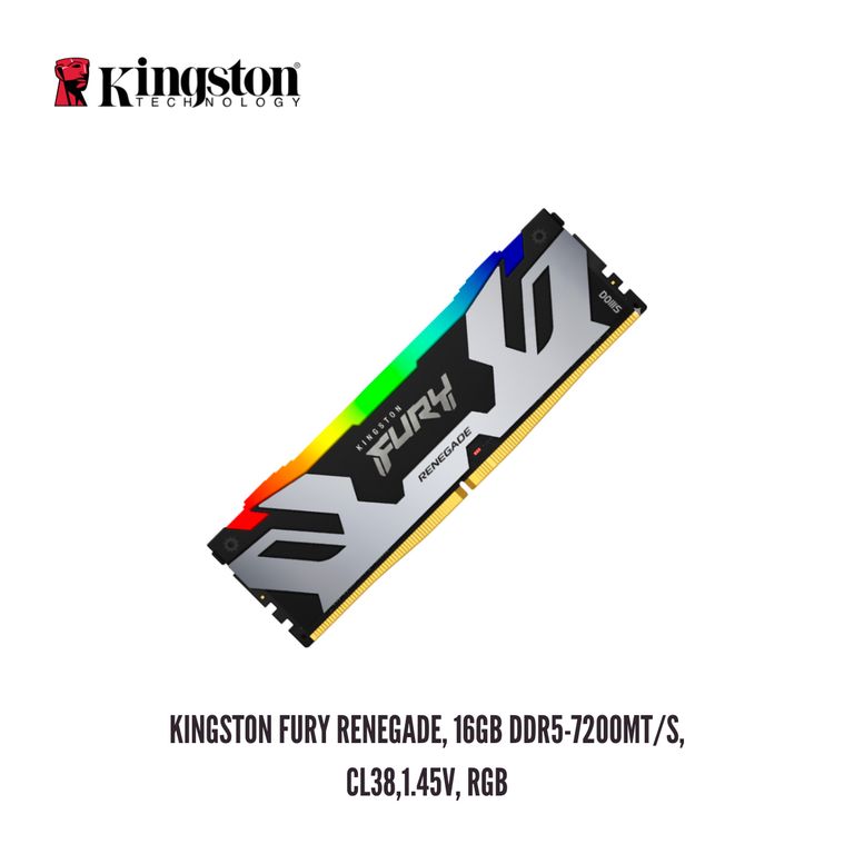 Memoria RAM FURY Renegade KF572C38RSA-16 16GB DDR5-7200 CL38 RGB