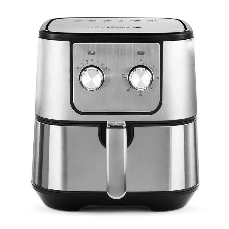 Freidora de Aire Holstein HH-09202009B 5.5L 1700W NegroPlata - Panel Análogo