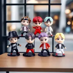 GENERICO - MUÑECO COLECCIONABLE DE TU IDOLO DE BTS DE 7 PIEZAS ( PARA FANS DE ARMY)