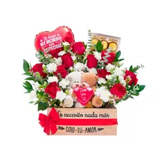 DON REGALO - Arreglo Floral I love you con Peluches y Chocolates