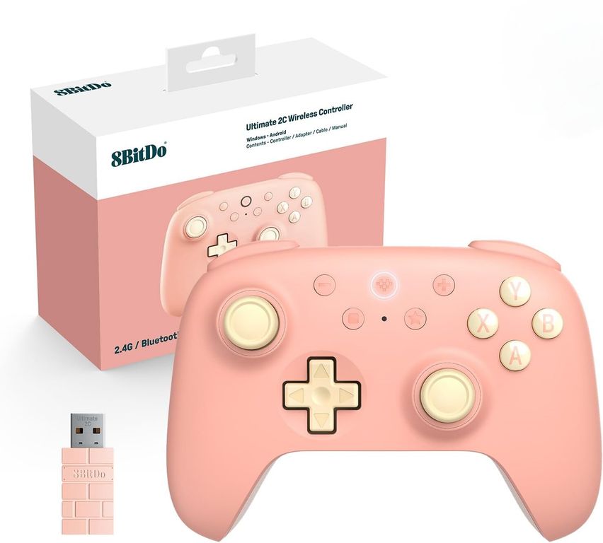 Controlador inalámbrico Ultimate 2C para PC con Windows y Android - Rosa