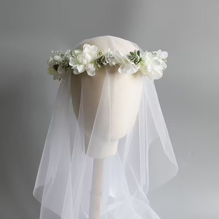 VELO DE NOVIA CORONA DIADEMA DE PRIMERA COMUNION Y BAUTIZO