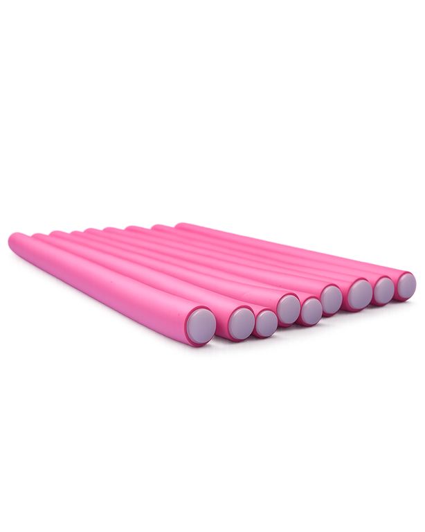 Set de Tubos Flexibles T-01 para Rizos x10 Unidades Colores Surtidos Profesional