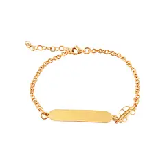 CLEO JOYAS & ACCESORIOS - Esclava Carro de niño Plata Bañada en Oro