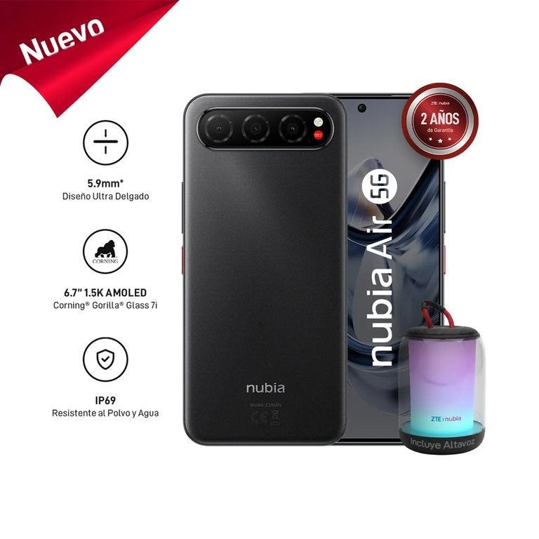Celular Nubia Air 8GB + 256GB Negro
