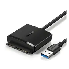 UGREEN - Convertidor USB a SATA con fuente de alimentación