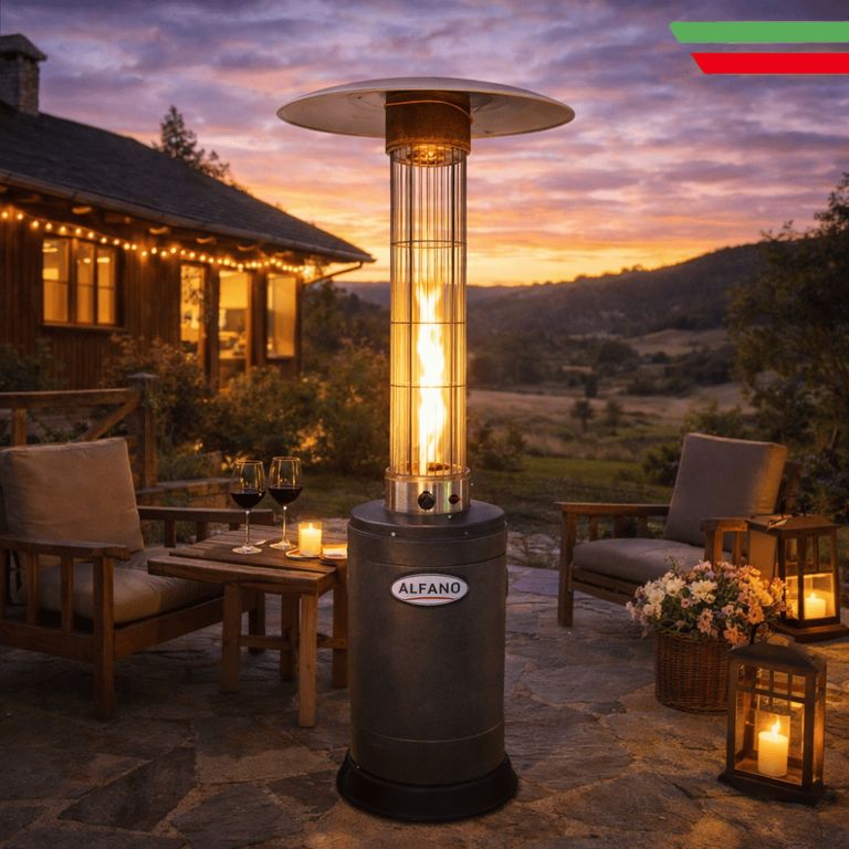 Estufa a Gas hasta 30 m² 12000w para Terraza o Patio HMXD-EGLASS