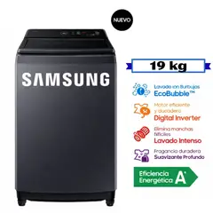 SAMSUNG - Lavadora 19KG EcoBubble WA40F19E7CPE Gris Grafito