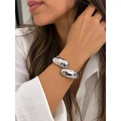 GENERICO - Pulsera Chuncky plateado
