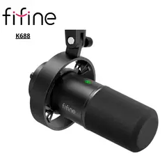 FIFINE - Micrófono K688 Dínamico negro