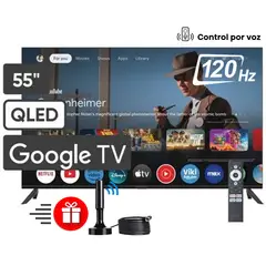 BLACKLINE - Televisor 55 QLED 4K Smart TV 120HZ BL55-T6210QD + Regalo