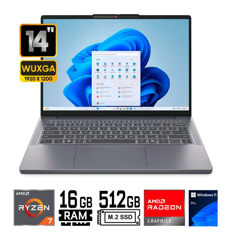 Laptop IDEAPAD SLIM 3 14ARP10 AMD RYZEN 7 7735HS Ram 16GB SSD 512GB. 14 WUXGA