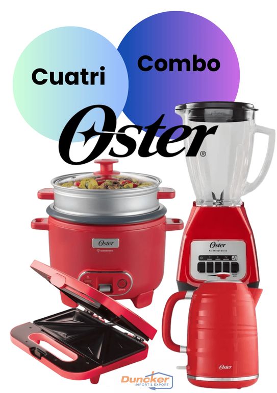 CUATRICOMBO Olla Arrocera + Licuadora + Hervidor + Sandwichera
