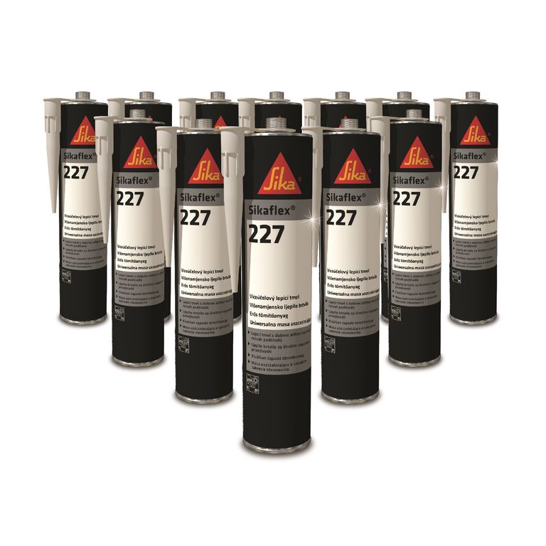 Pack de 12 unidades de Sikaflex 227 Negro 300ml/ sellador de carrocerias