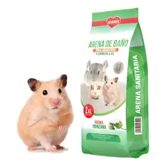 GENERICO - Arena de Bañera Sanitaria para Hamster x 2kg - Manzana