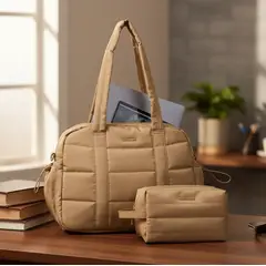 GENERICO - Bolso portalaptop 16´ Puffer AB Premium - 2 piezas