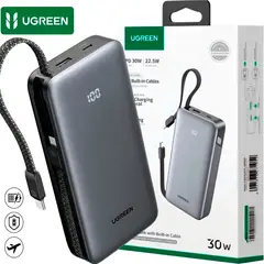 UGREEN - Power Bank 20000mAh PB528 30W Cable USB-C Integrado LED