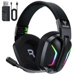 GENERICO - Audifonos Gamer Weseary WG1 RGB Bluetooth 5.4 Con Micrófono Con Cancelación De Ruido
