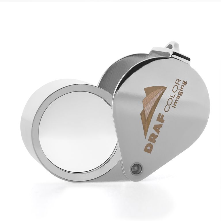 Lupa de Bolsillo 20X con Estuche de Cuero