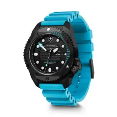 Victorinox - Reloj Dive Pro-Automático 43 Correa de Caucho Azul Dial Negro