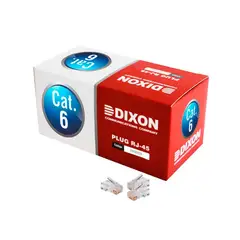 DIXON - Caja De Conectores Modulares Rj45 Cat 6 Velocidad De Red
