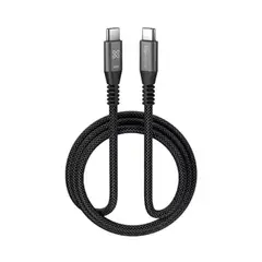 KLIP XTREME - Cable Usb-C 24 Pin De 3 M, Carga Rápida 100W, Trenzado, Color Negro