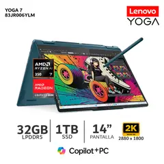 LENOVO - Laptop Yoga 7 2-En-1 14AKP10 Ryzen AI 7 350 / Ram 32Gb / Ssd 1TB // Pantalla 14" - 83JR006YLM